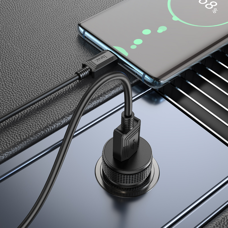 Chargeur Auto HOCO Z49A, 18W, 3A, 1 x USB-A, Noir