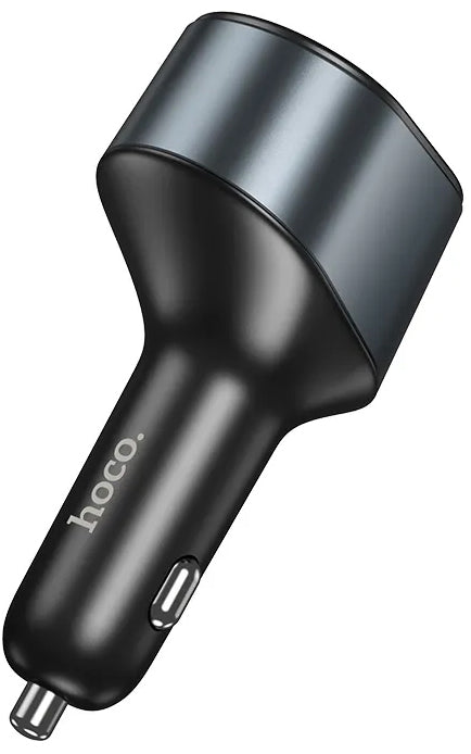 Chargeur Auto HOCO Z56, 35W, 3A, 1 x USB-A - 1 x USB-C - 1 x Extension Allume-cigare, Noir