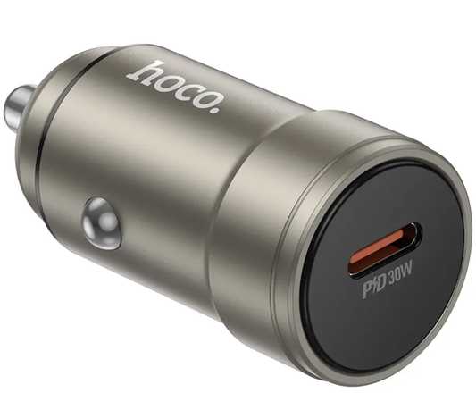 Chargeur Auto HOCO Z57, 30W, 3A, 1 x USB-C, Gris