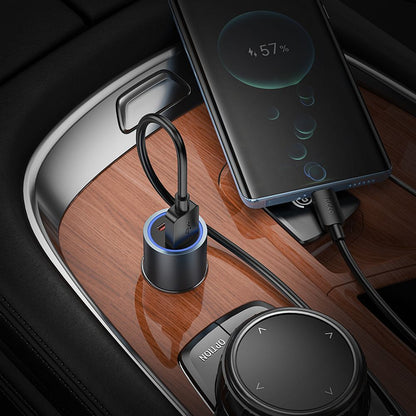 Chargeur de voiture HOCO Z60, 48W, 3A, 1 x USB-A - 1 x USB-C, Noir