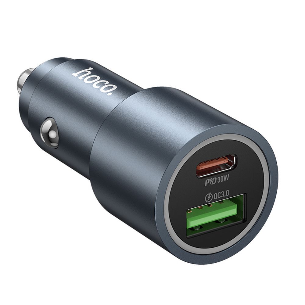 Chargeur de voiture HOCO Z60, 48W, 3A, 1 x USB-A - 1 x USB-C, Noir