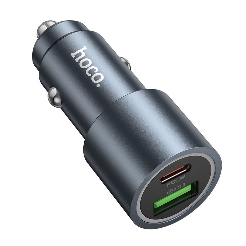 Chargeur de voiture HOCO Z60, 48W, 3A, 1 x USB-A - 1 x USB-C, Noir