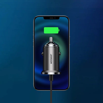 Chargeur de voiture Joyroom C-A35, 45W, 5A, 1 x USB-A - 1 x USB-C, Gris