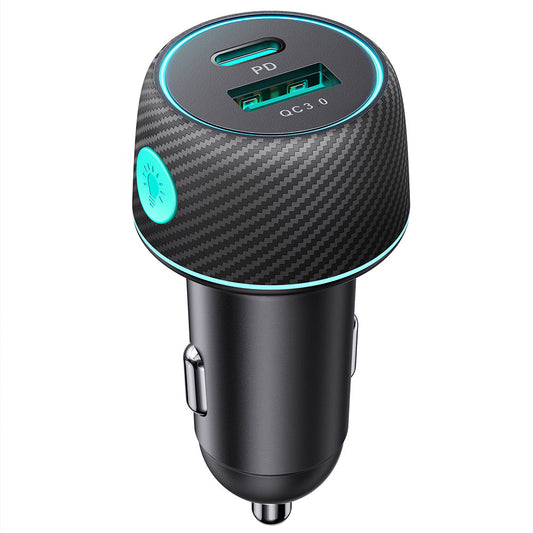 Chargeur de voiture Joyroom JR-CCN01, 60W, 3A, 1 x USB-A - 1 x USB-C, noir 