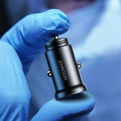 Joyroom JR-CCN05 Car Charger, 30W, 3A, 1 x USB-A - 1 x USB-C, Black