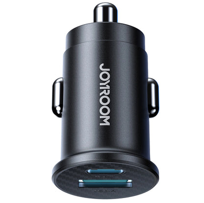 Chargeur de voiture Joyroom JR-CCN16 Mini, 12W, 2.4A, 1 x USB-A - 1 x USB-C, Noir