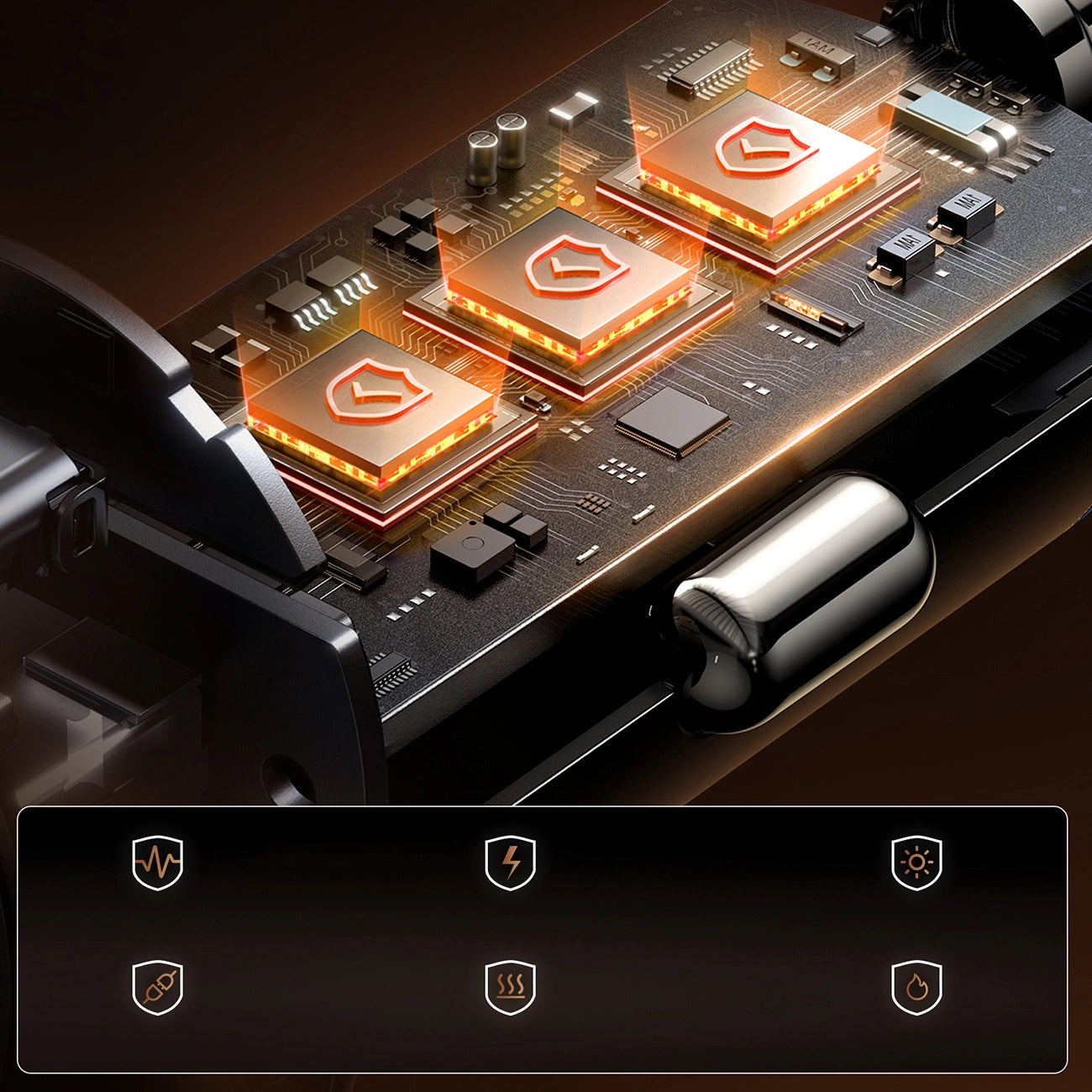 Chargeur de voiture Joyroom JR-CCN16 Mini, 12W, 2.4A, 1 x USB-A - 1 x USB-C, Noir