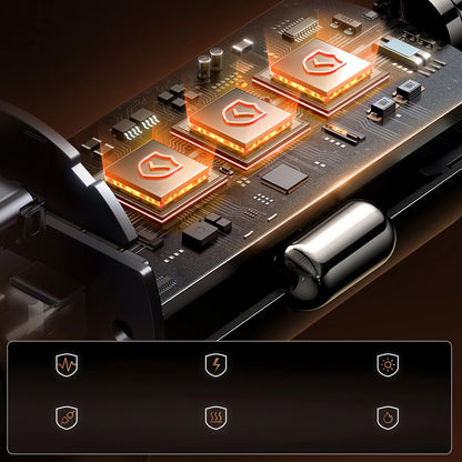 Chargeur de voiture Joyroom JR-CCN16 Mini, 12W, 2.4A, 1 x USB-A - 1 x USB-C, Noir