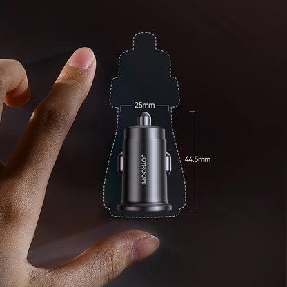 Chargeur de voiture Joyroom JR-CCN16 Mini, 12W, 2.4A, 1 x USB-A - 1 x USB-C, Noir