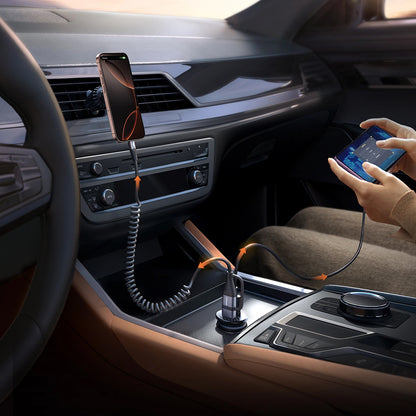 Chargeur de voiture Joyroom JR-CCN16 Mini, 12W, 2.4A, 1 x USB-A - 1 x USB-C, Noir