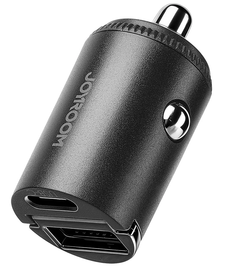 Chargeur Auto Joyroom JR-CCN18, 65W, 1 x USB-A - 1 x USB-C, Noir