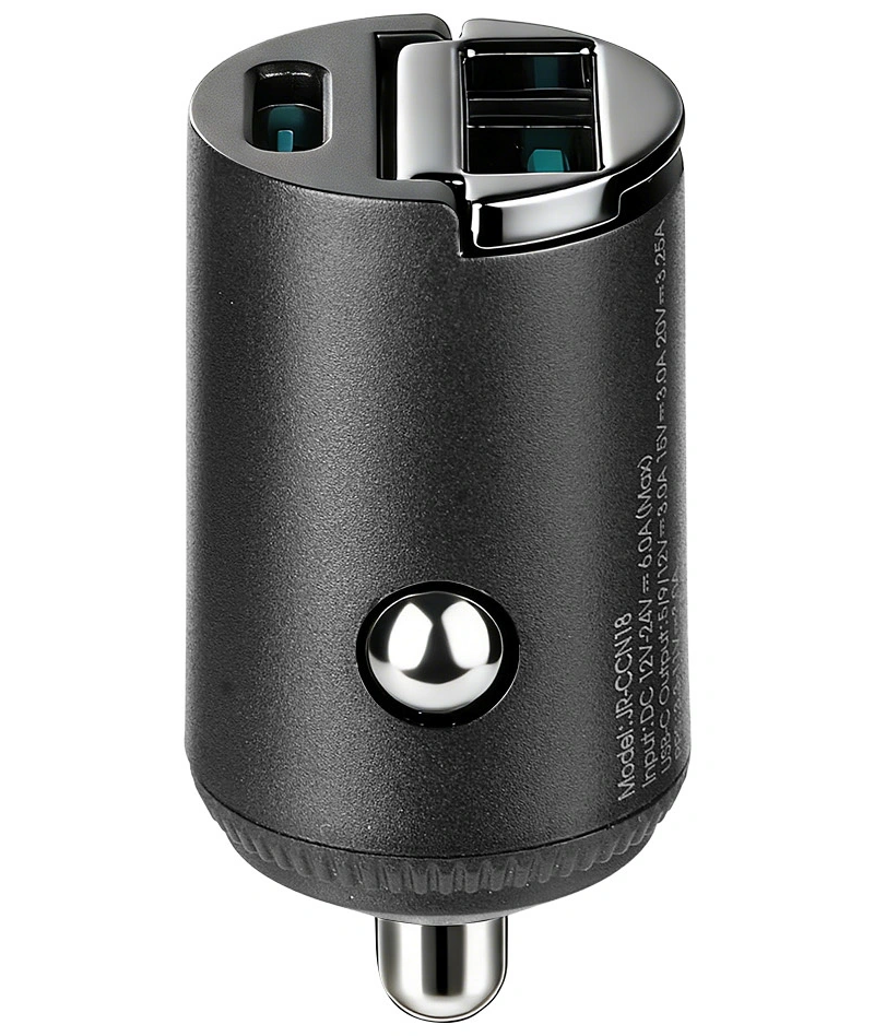 Chargeur Auto Joyroom JR-CCN18, 65W, 1 x USB-A - 1 x USB-C, Noir