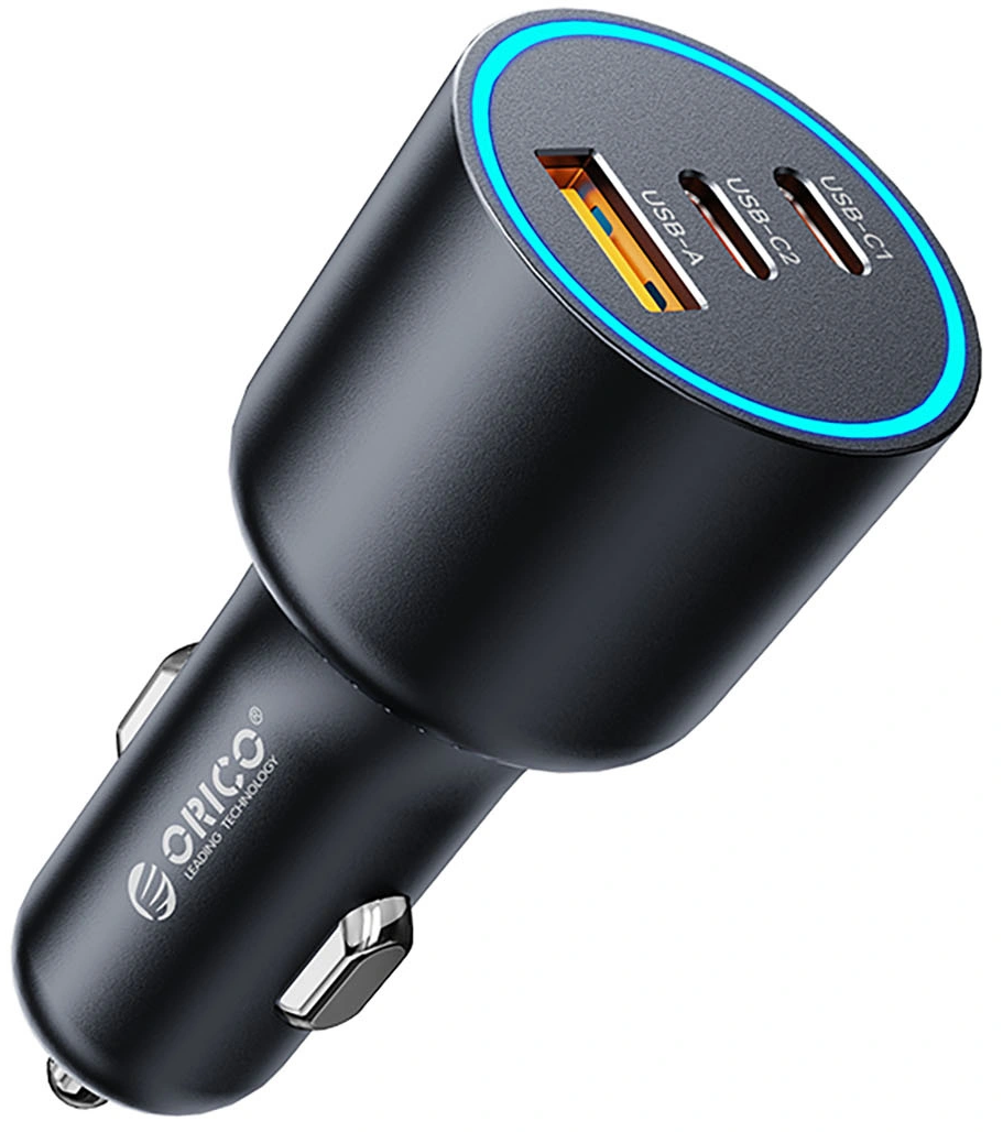 Chargeur Auto Orico HyperDrive, 165W, 5A, 1 x USB-A - 2 x USB-C, Noir