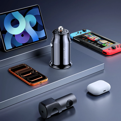 Chargeur Auto Orico PowerMini, 30W, 3A, 1 x USB-A - 1 x USB-C, Noir