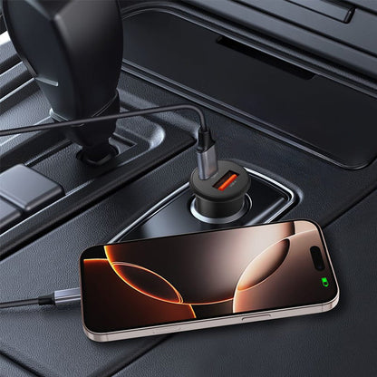 Chargeur de voiture Tech-Protect CC02, 35W, 3A, 1 x USB-A - 1 x USB-C, Noir