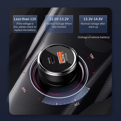 Chargeur Auto Techsuit TE-P31 Premium, 48W, 3A, 1 x USB-A - 1 x USB-C, Noir