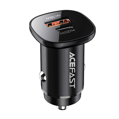 Chargeur Auto Acefast B1, 38W, 3A, 1 x USB-A - 1 x USB-C, Noir