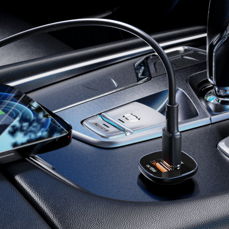 Chargeur Auto Acefast B1, 38W, 3A, 1 x USB-A - 1 x USB-C, Noir