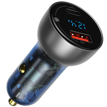 Baseus Chargeur de voiture, 63W, 5A, 1 x USB-A - 1 x USB-C, Argent CCKX-C0A CCKX-C0A