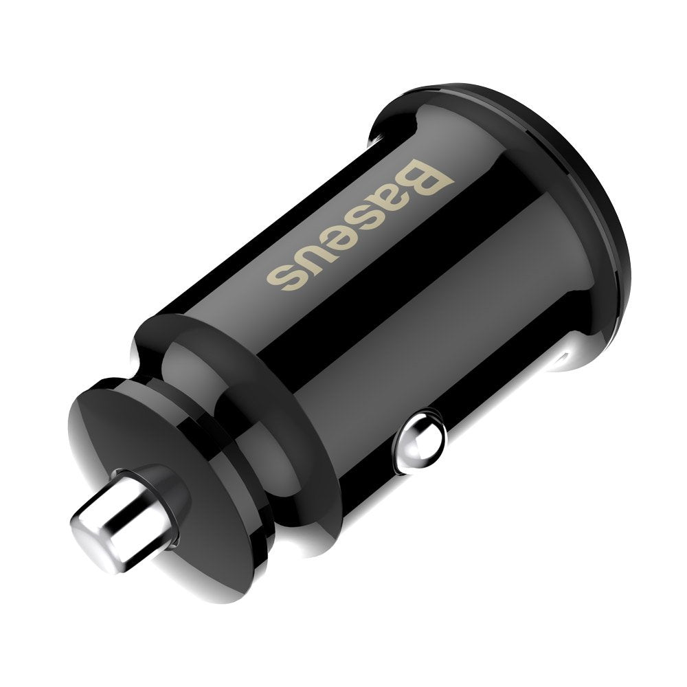 Chargeur de voiture Baseus Grain, 10W, 2.4A, 2 x USB-A, Noir CCALL-ML01