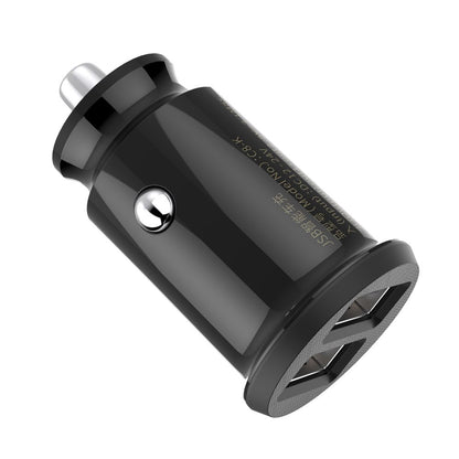 Chargeur de voiture Baseus Grain, 10W, 2.4A, 2 x USB-A, Noir CCALL-ML01