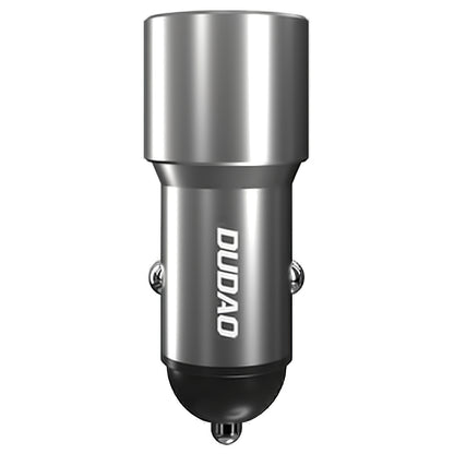 Chargeur Auto USB Dudao R4PQ, 1 X USB - 1 X USB Type-C, 22,5 W, Charge Rapide - Power Delivery, Gris