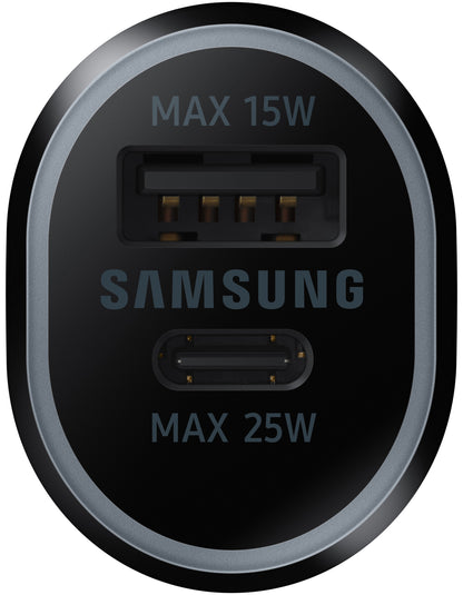 Chargeur de voiture Samsung, 40W, 2A, 1 x USB-A - 1 x USB-C, noir EP-L4020NBEGEU