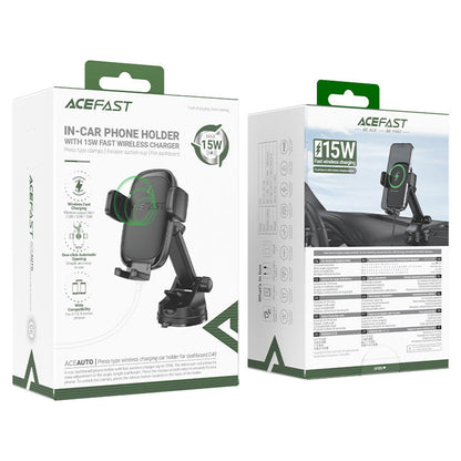 Chargeur Auto Sans Fil Acefast D49, 15W, 1.67A, Noir