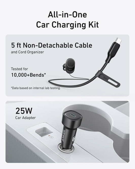 Chargeur Auto Sans Fil Anker MagGo, 15W, 1.67A, Noir B2932G11