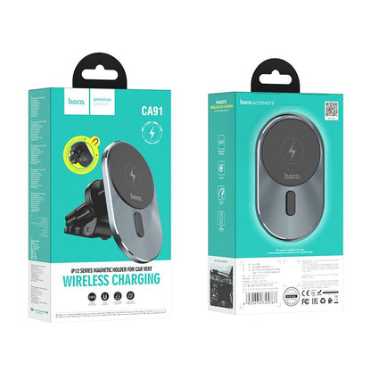 Chargeur Auto Sans Fil HOCO CA91, 15W, 1.67A, Noir