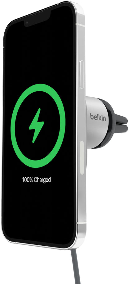 Chargeur Auto Sans Fil Belkin BoostCharge Pro, 15W, 1.67A, Blanc WIC008btGR-V2