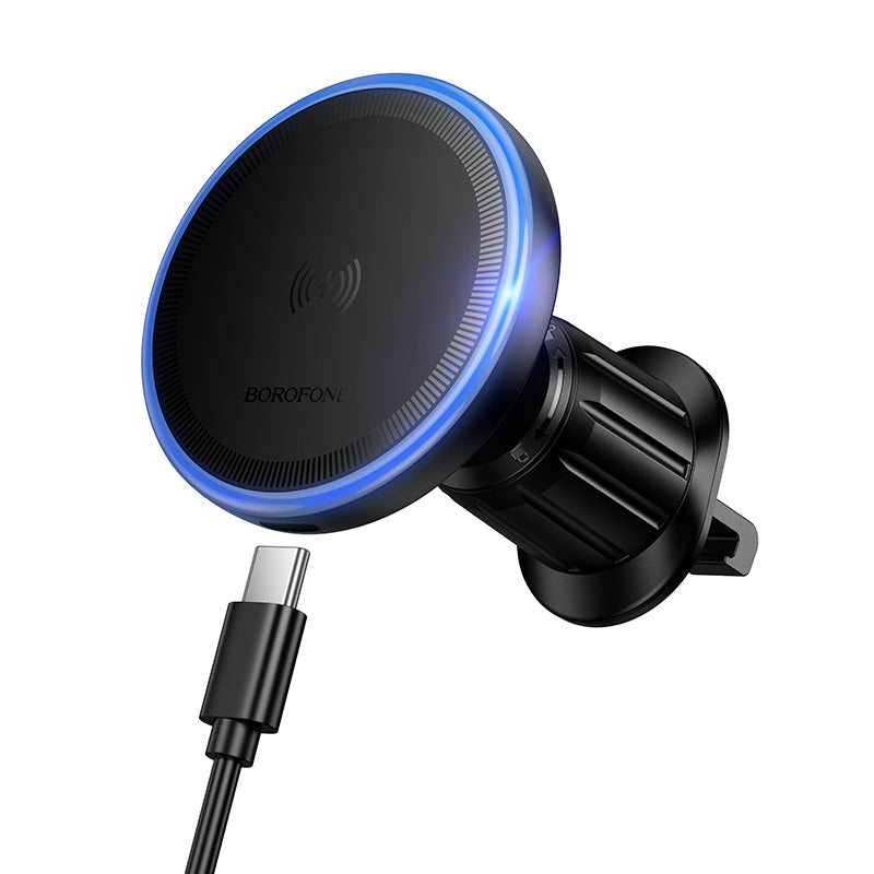 Chargeur Auto Sans Fil Borofone BH224 Flash, 15W, 1.67A, Noir