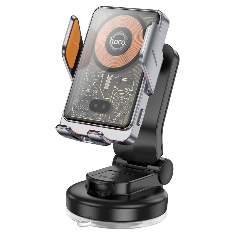 Chargeur Auto Sans Fil HOCO HW8, 15W, 1.67A, Noir