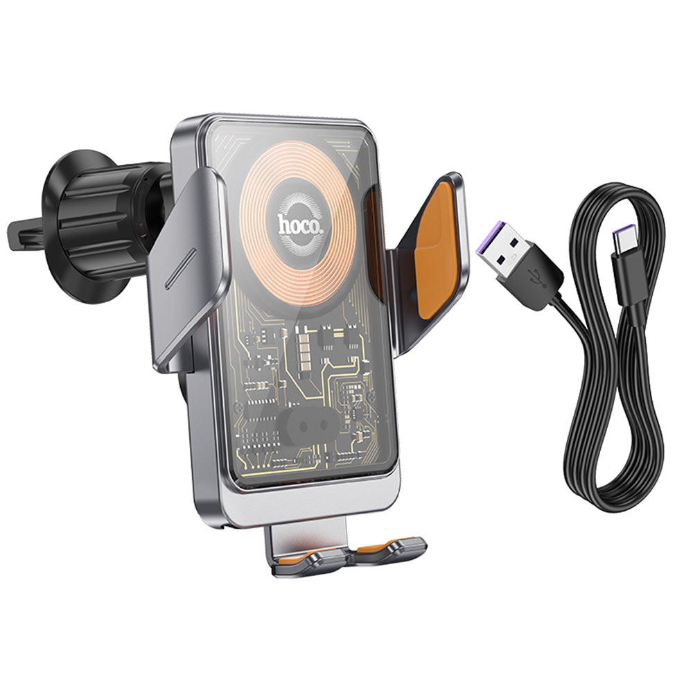 Chargeur Auto Sans Fil HOCO HW7, 15W, 1.67A, Noir