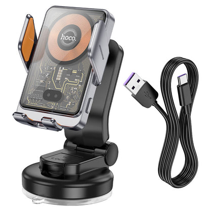 Chargeur Auto Sans Fil HOCO HW8, 15W, 1.67A, Noir