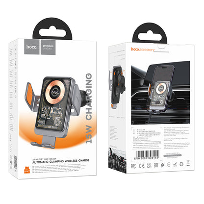 Chargeur Auto Sans Fil HOCO HW7, 15W, 1.67A, Noir