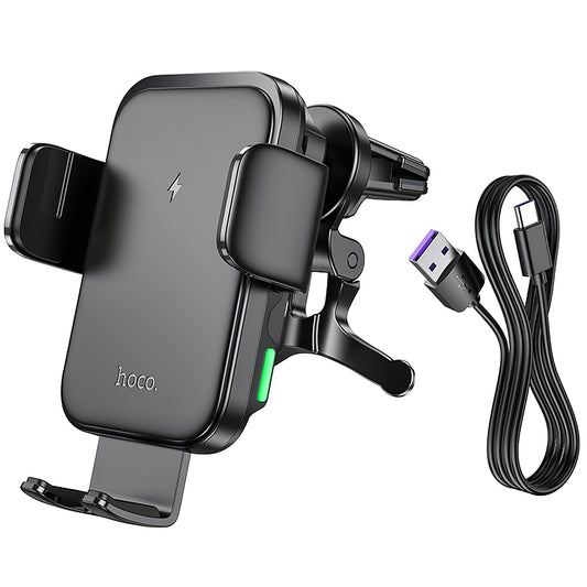 Chargeur voiture sans fil HOCO HW10, 15W, 1.67A, Noir 