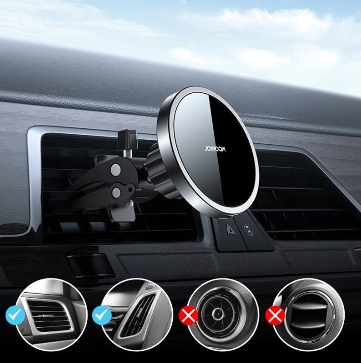 Chargeur Voiture Sans Fil Joyroom JR-ZS240 Air Vent, 15W, 1.67A, Noir