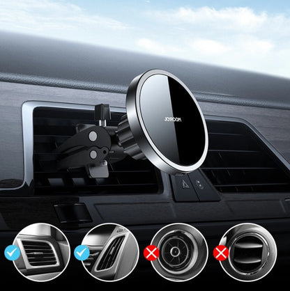 Chargeur Voiture Sans Fil Joyroom JR-ZS240 Air Vent, 15W, 1.67A, Noir