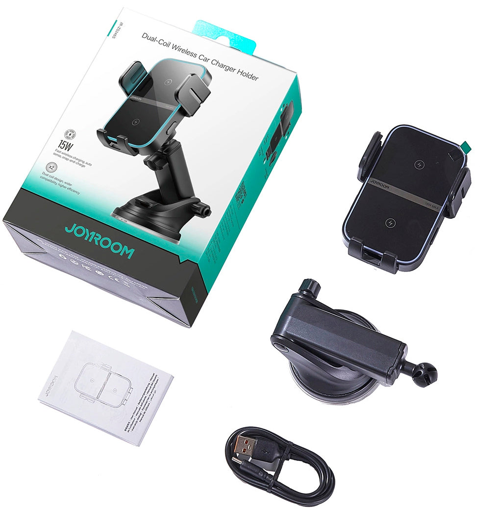 Chargeur Auto Sans Fil Joyroom JR-ZS246s, 15W, 1.67A, Noir