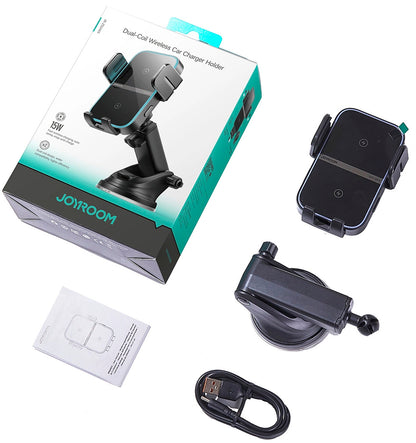 Chargeur Auto Sans Fil Joyroom JR-ZS246s, 15W, 1.67A, Noir