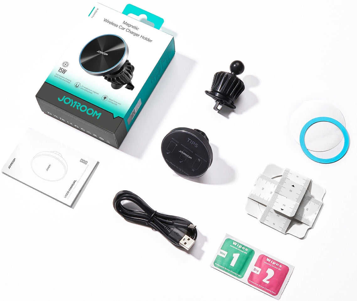 Chargeur Auto Sans Fil Joyroom JR-ZS240 Pro, 15W, 1.67A, Noir