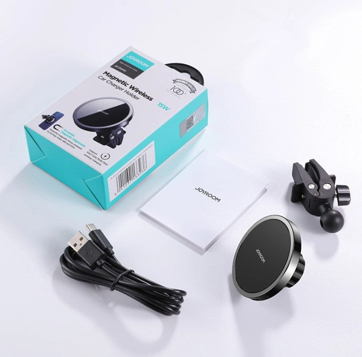 Chargeur Voiture Sans Fil Joyroom JR-ZS240 Air Vent, 15W, 1.67A, Noir