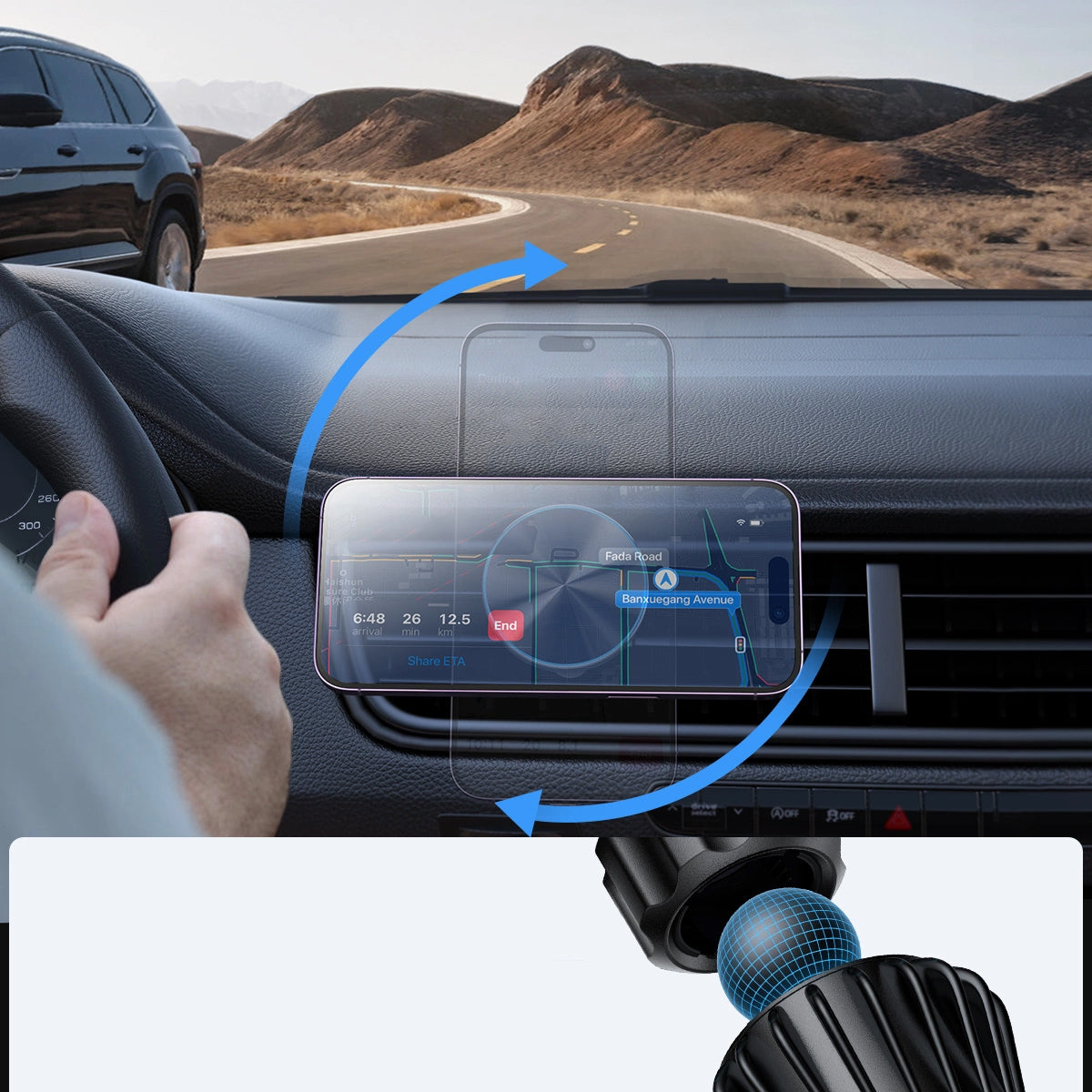 Chargeur Auto Sans Fil Joyroom JR-ZS240 Pro, 15W, 1.67A, Noir