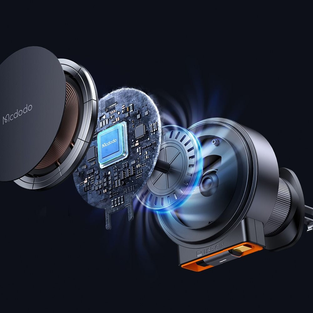 Chargeur Auto Sans Fil McDodo CH-0091, 15W, 1.67A, Doré