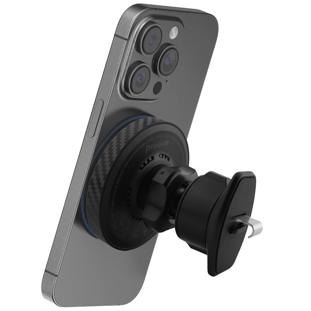Proove Graphite Circle Wireless Car Charger, 15W, 1.67A, Black WHGC15010001