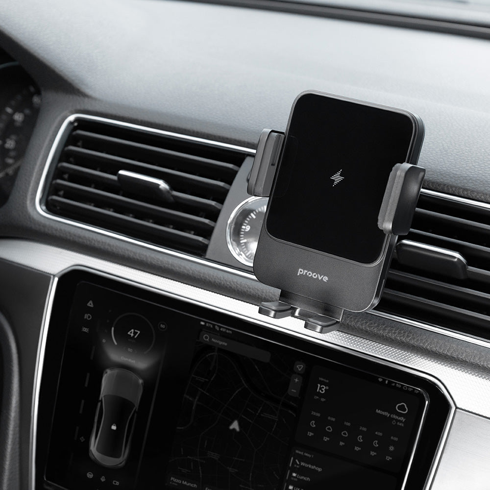 Chargeur Auto Sans Fil Proove Sonic, 15W, 1.67A, Gris WHSN15002001