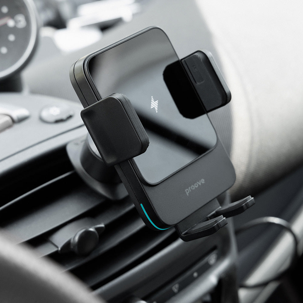 Chargeur Auto Sans Fil Proove Sonic, 15W, 1.67A, Gris WHSN15002001