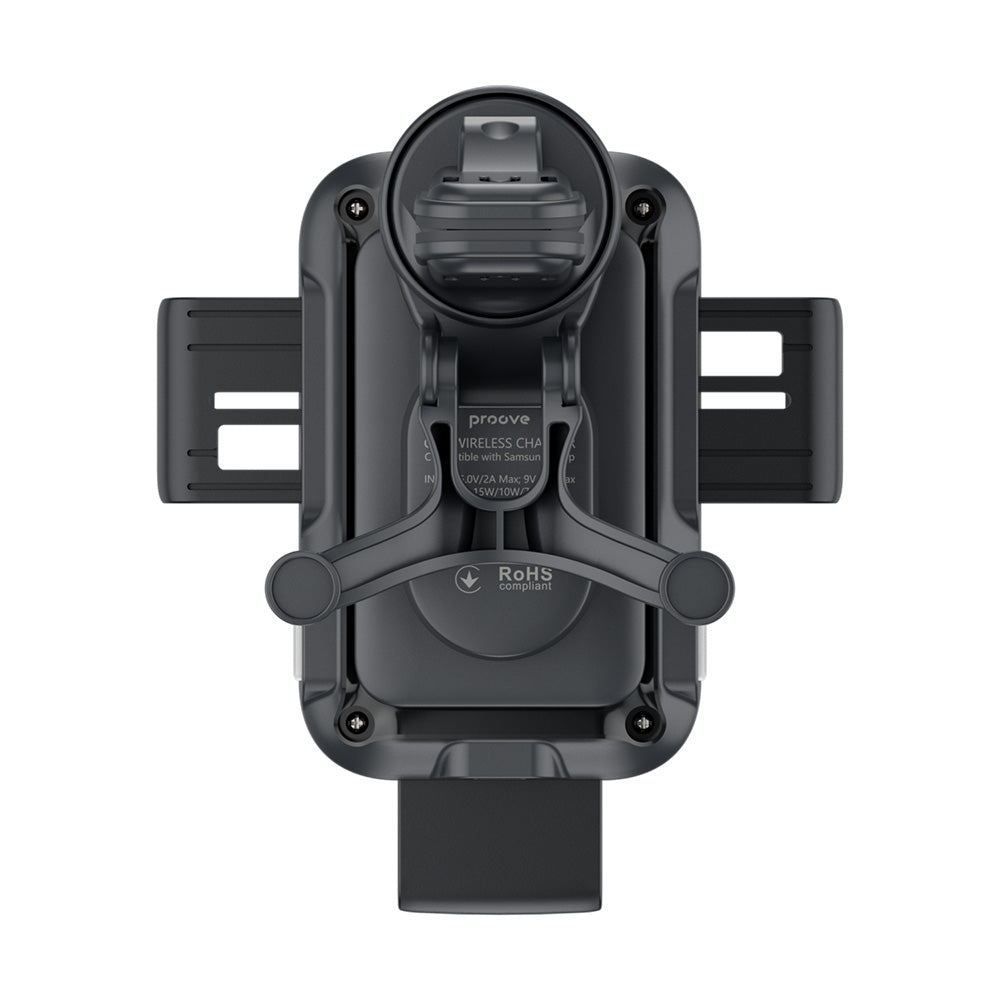 Chargeur Auto Sans Fil Proove Triple Clamp, 15W, 1.67A, Noir WHTC15010001