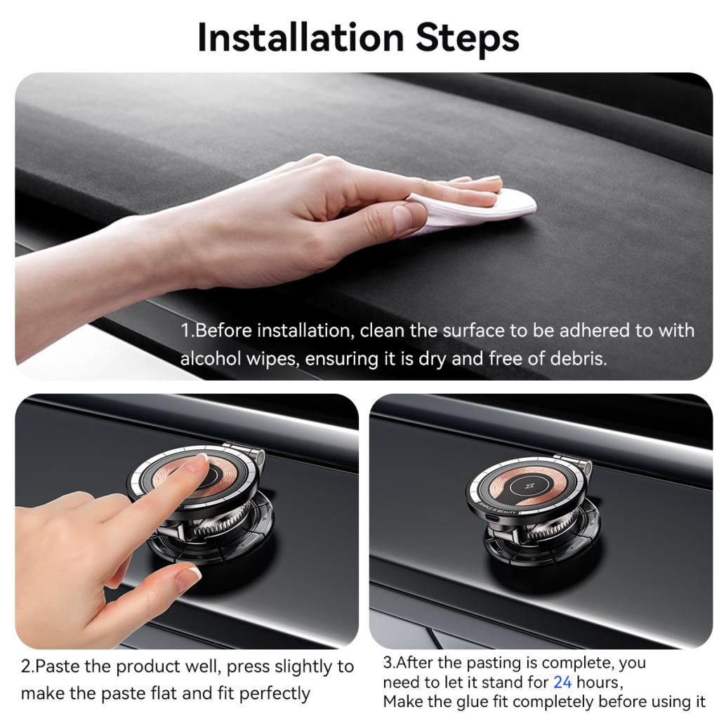 Chargeur Auto Sans Fil XO Design CX036, 15W, 1.67A, Noir